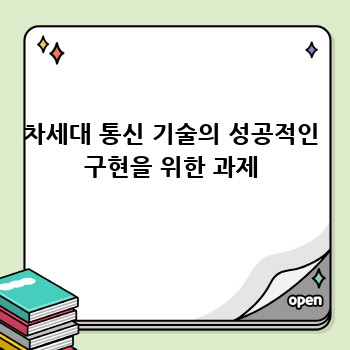 차세대 통신 기술의 성공적인 구현을 위한 과제