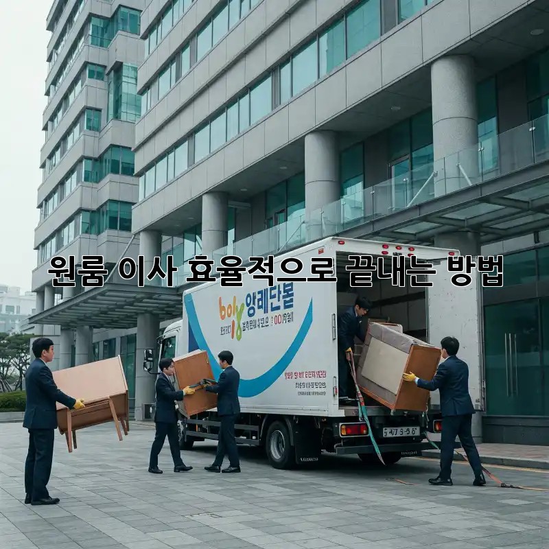 원룸 이사, 효율적으로 끝내는 방법!